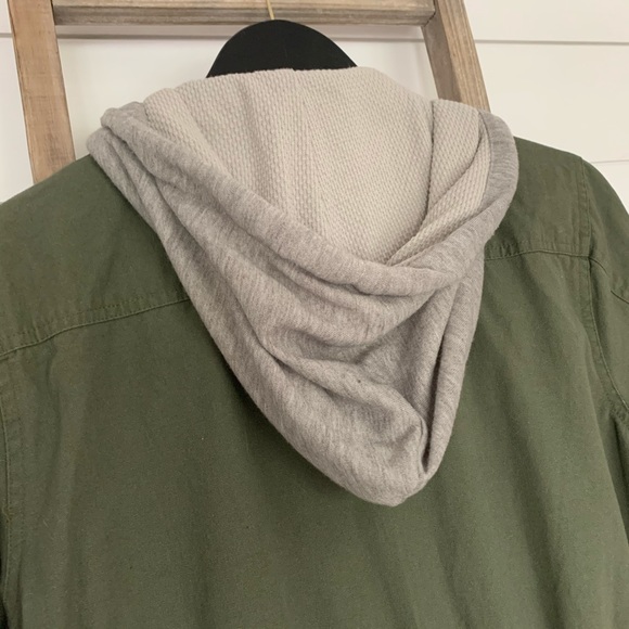 Miss Me Olive Green Hooded Utility Jacket, Size Small - Picture 15 of 16